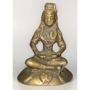 Nataraja Lord Shiva Hindu Goddess Of Dance ✨Solid Bronze Vintage Statue 3 1/2 In